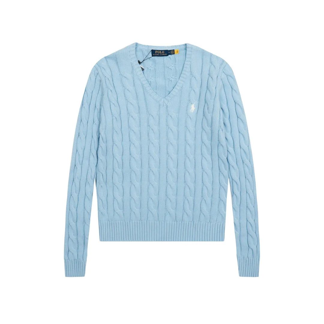 🅿️210 "Top quality" Style number: DS019# [Ralph Lauren V-neck solid color pony embroidered logo hemp flower knitted sweater] ✅Ralph Lauren Ralph Lauren goddess slim basic classic V-neck hemp flower pullover sweater ✅Main supplier platform live broadcast Wholesale entity Replacement when out of stock Not removed from shelves ✅ZP quality 1:1 version Scan the code to enter the GF website Counter quality ✅Detailed quality The only one in Guangzhou Imported quality cotton yarn, focusing on high-end, cost-effective, good quality, needless to say, ✅ simple and easy to match, a must-have item for ootd, good-looking clothes are never picky, a must-have in the goddess' wardrobe, recommended. Size: S-L Color: Black, off-white, gray, navy blue, khaki, pink, light blue, rose red, brown, Chinese red